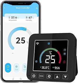 Wanti smart ac controller capteur d'humidité intégré avec rétroéclairage tuya wifi thermostat intelligent