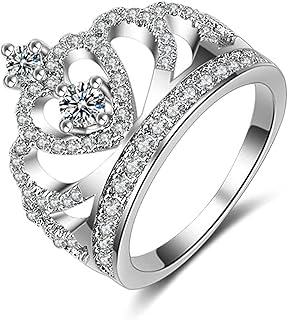 Une bague de personnalité noble pour femme ornée d'une couronne en zircon