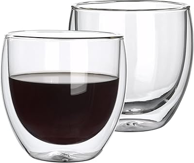 Tasses à expresso en verre transparent double paroi autoisor 85 oz 115