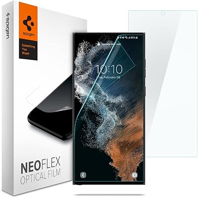 Protecteur d'écran optique spigen neo flex conçu pour samsung galaxy s22 ultra (2022)