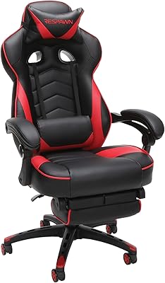 Chaise de jeu respawn-110 race car ergonomique inclinable en cuir avec repose-pieds