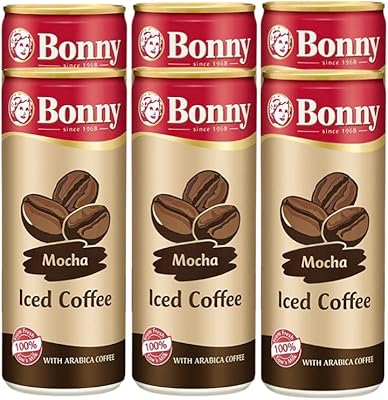 Canettes de boisson au café glacé moka prêtes à boire bonny - paquet