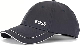 Casquette boss pour hommes cap-1 en sergé de coton avec logo contrasté
