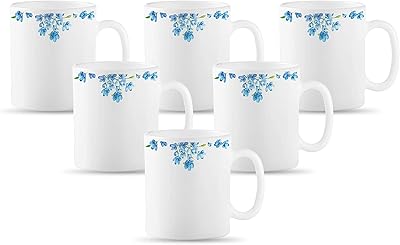 Ensemble de tasses à café en verre opale la opala diva, 6 pièces