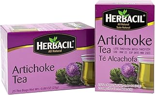 Thé aux artichauts aux herbes, tisane, sans caféine, paquet de 2 de 25