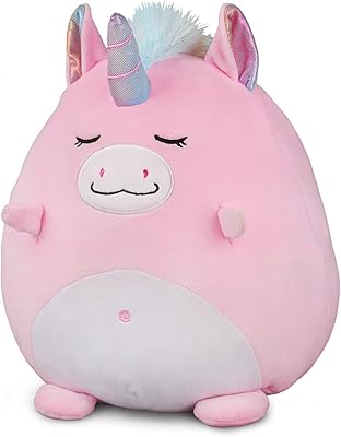 Oreiller en peluche licorne rose marsjoy 8", oreiller en peluche licorne mignon