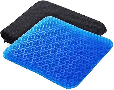 Coussin de siège en gel double épaissi avec housse antidérapante oreiller pour coccyx