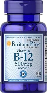 Comprimés de vitamine b12 puritan's pride (500 mcg, 100 pièces)