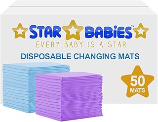 Ensemble de matelas à langer jetables star babies, paquet de 50