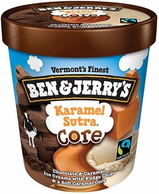 Crème glacée au caramel ben & jerry's sutra core, 473 ml