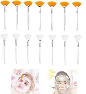 14 pièces pinceaux applicateurs pour le visage siosi pinceaux en éventail souples