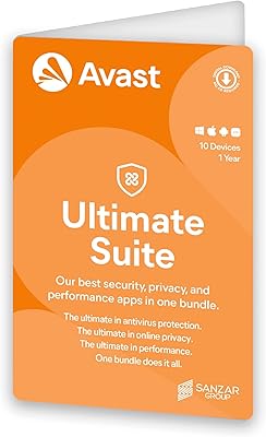 Avast ultimate multi-device suite (pc, mac, android et ios) (10 appareils | 1 an) (qualité totale exceptionnelle) (livraison par e-mail en 1 heure - sans cd). Diaytar : L'e-commerce généraliste qui met le discount à l'honneur