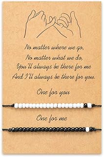 Bracelets assortis manven pinky distance (version 2) pour meilleurs amis, famille, femmes, hommes, adolescentes. Diaytar : Votre source de bonnes affaires en ligne