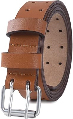 Ceinture formelle décontractée en cuir pour hommes pour jeans et pantalons 1 1/2