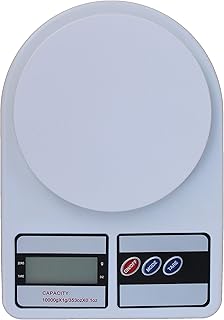 Balance de cuisine électronique numérique générique, polyvalente, blanche, 10 kg