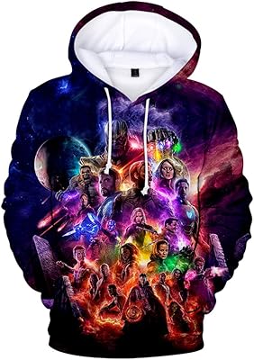 Sweat à capuche pour homme avec impression 3d quantum du film