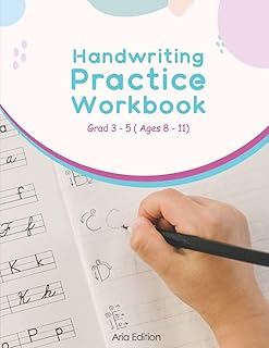 Cahier d'exercices d'écriture cursive et de coloriage pour les enfants âgés de 8
