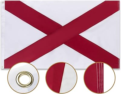 Drapeau flagburg de l'état de l'alabama 3 x 5 pieds, drapeaux de l'état