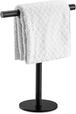 Porte-serviettes de salle de bain en acier inoxydable sus304 noir mat en forme
