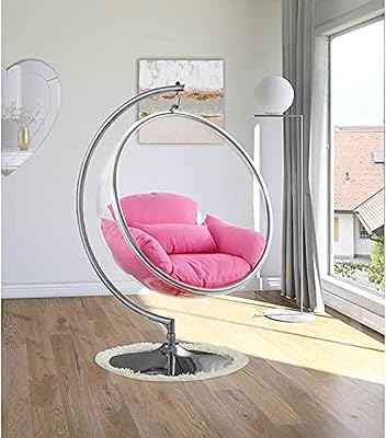 Chaise à bulles suspendue royal empire avec support en métal acrylique transparent, design