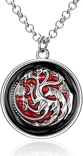 Collier game of thrones dragons sur le mur en 100% acier inoxydable