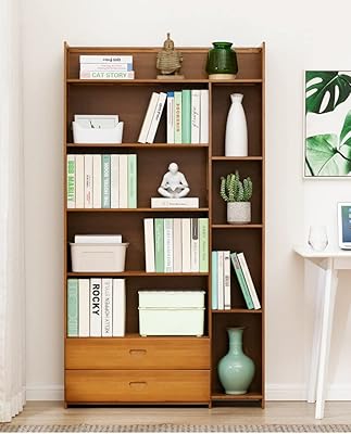 Winbo, une bibliothèque écologique à 6 niveaux en bambou et bois de couleur