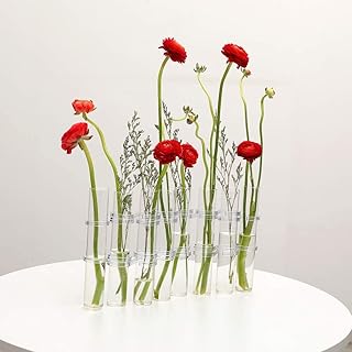Vase en verre cristal pour testeur de pot de fleur de bureau, 8