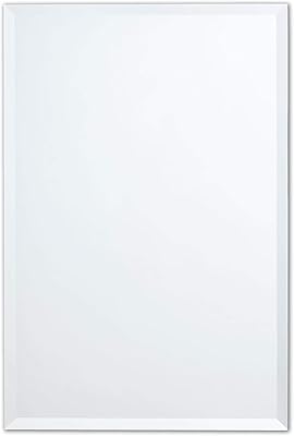 Miroir rectangulaire sans cadre 18" x 40" | bord biseauté 1" | miroir