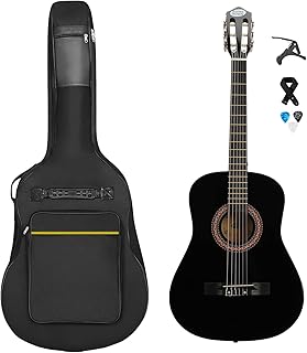 Guitare acoustique classique shinedown 38 pouces avec cordes en nylon pour débutants