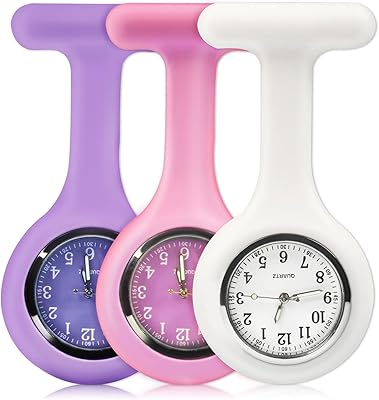 Broche de montre d'infirmière en silicone avec épingle clip conception de contrôle