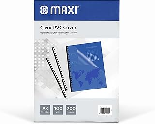 Couverture de reliure transparente maxi a3 200 microns, paquet de 100