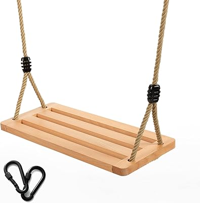 Banc balançoire en bois pour enfants et adultes banc de jardin avec corde