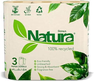 Serviettes de cuisine sanita natura avec 3 rouleaux 8 pièces taille