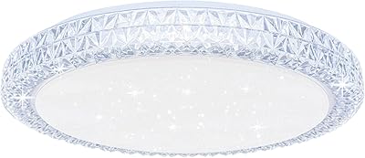 Plafonnier led hua qiang wang, plafonnier 60w 3 couleurs modifiables, plafonnier rond moderne