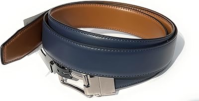 Ceinture formelle réversible en cuir pvc pour homme, noir, taille unique