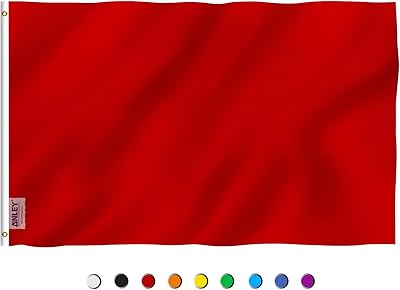 Drapeau rouge uni only fly breeze 3 x 5 pieds couleurs vives