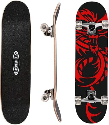 Skateboard double wales chrome skateboard 31 pouces en érable 8 couches pour enfants