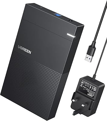 Boîtier de disque dur externe 3.5 ugreen usb 3.0 vers sata avec adaptateur