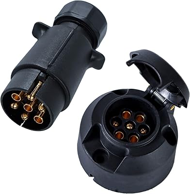 Jeu de fiches et de prises de remorque 12 v, prise de remorque