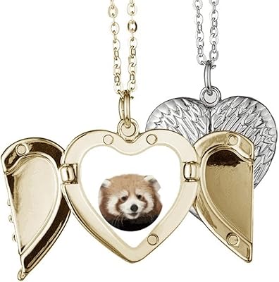 Collier avec pendentif en forme d'aile d'ange et de chats civettes de la jungle