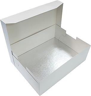 Ensemble de planches à gâteaux et boîtes rectangulaires blanches colbit 16"