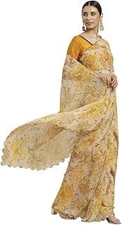 Georgette saree pour femme (ti2796_yellow)