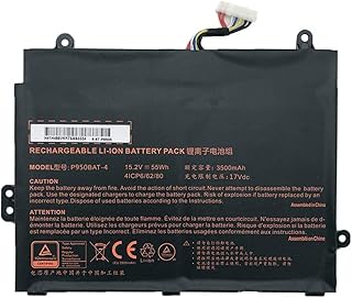 Batterie de remplacement compatible pour clevo p950bat-4 15,2v 55wh 6-87-p950s-51e00 p950hp6 sager np8950