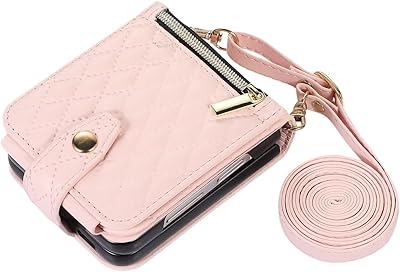 Étui mobile zimand pour samsung galaxy z flip 4 5g en cuir