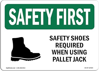 1er panneau de sécurité osha - chaussures de sécurité requises lorsqu'elles sont utilisées avec le code | panneau en plastique rigide | protégez votre entreprise, votre chantier et votre entrepôt | fabriqué aux états-unis. Diaytar Sénégal : Des produits pour toute la famille à prix cassés