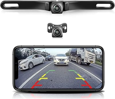 Caméra de recul sans fil de voiture wifi, greenyi 5g 720p hd plaque
