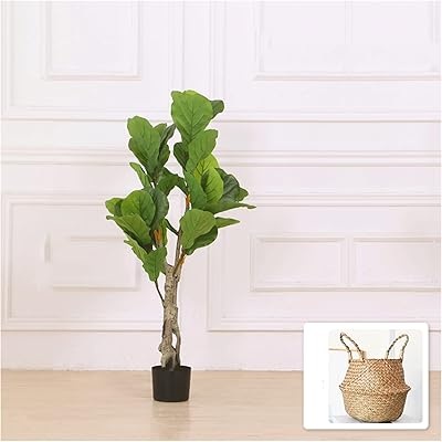 Zxb-shop bonsaï artificiel, figuier à feuilles de violon artificielles de 47 pouces, faux