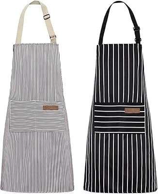 Tablier de cuisine auretti kitchen, 2 tabliers réglables avec deux poches pour hommes