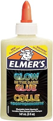 Colle liquide lavable almer's glow in the dark idéale pour la fabrication