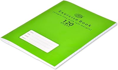 Cahier d'exercices fis lot de 12 pièces 120 pages ligne simple avec marge